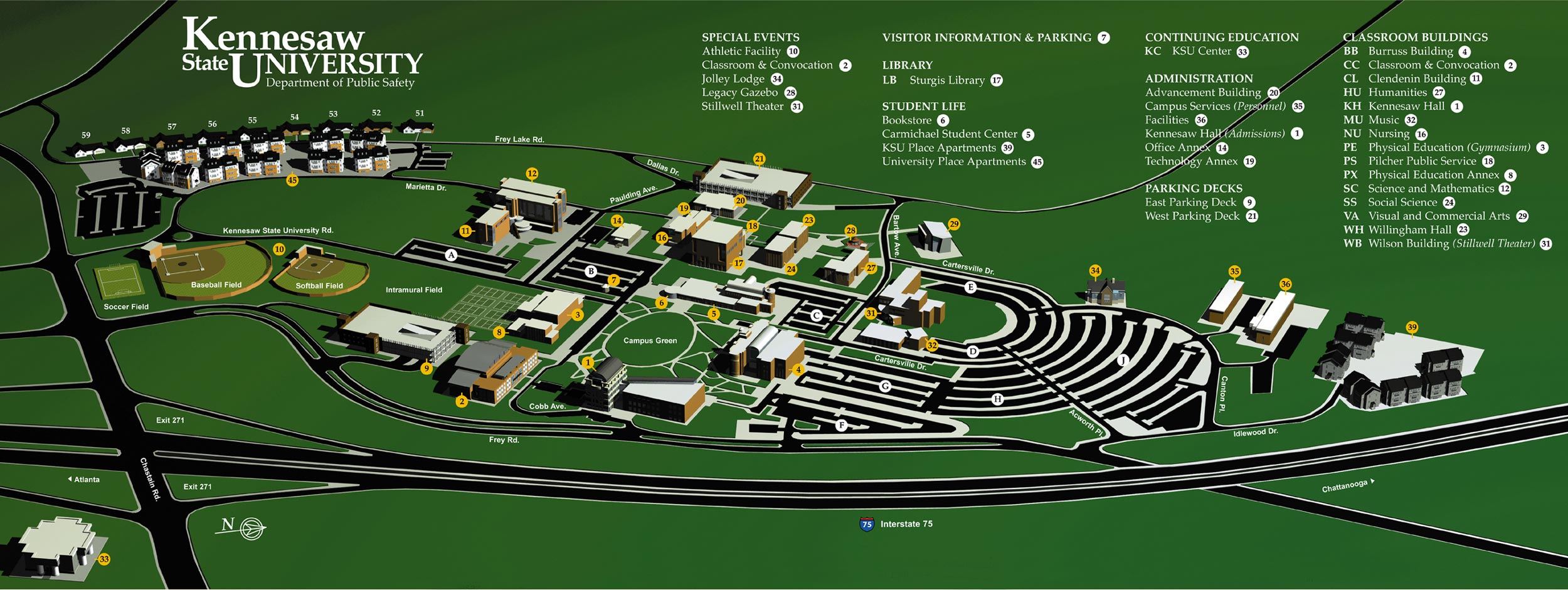 Kennesaw State University Campus Map