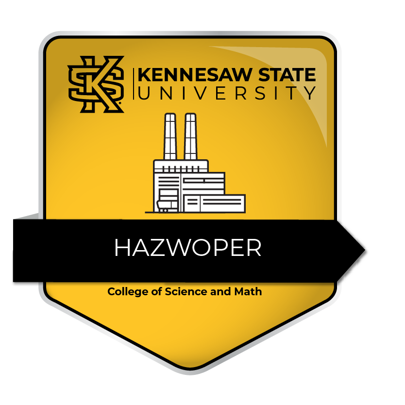 HAZWOPER presented by College of Science & Math. Badge Level II