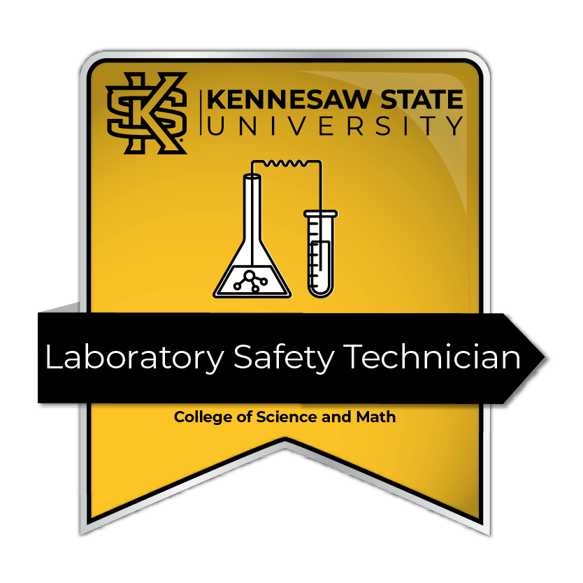 Laboratory Safety Technician presented by College of Science & Math. Badge Level I