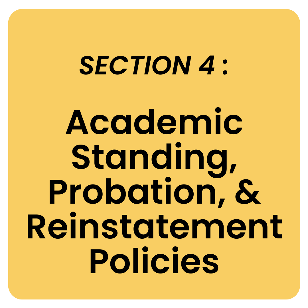 Section 4: Academic Standing, Probation, and Reinstatement Policies