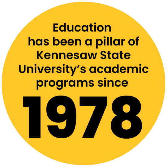 [text] Education has been a pillar of Kennesaw State University's academic programs since 1978