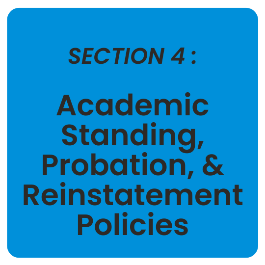 Section 4: Academic Standing, Probation, and Rinstatement