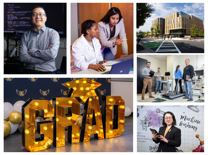 [image, collage of pictures representing the graduate college]