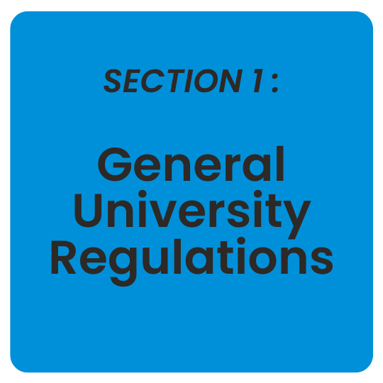 Section 1: General University Regulations